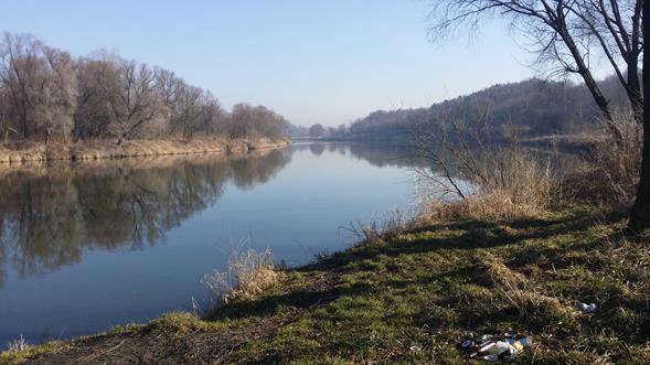 Wisła blisko centrum Krakowa (Małopolskie)